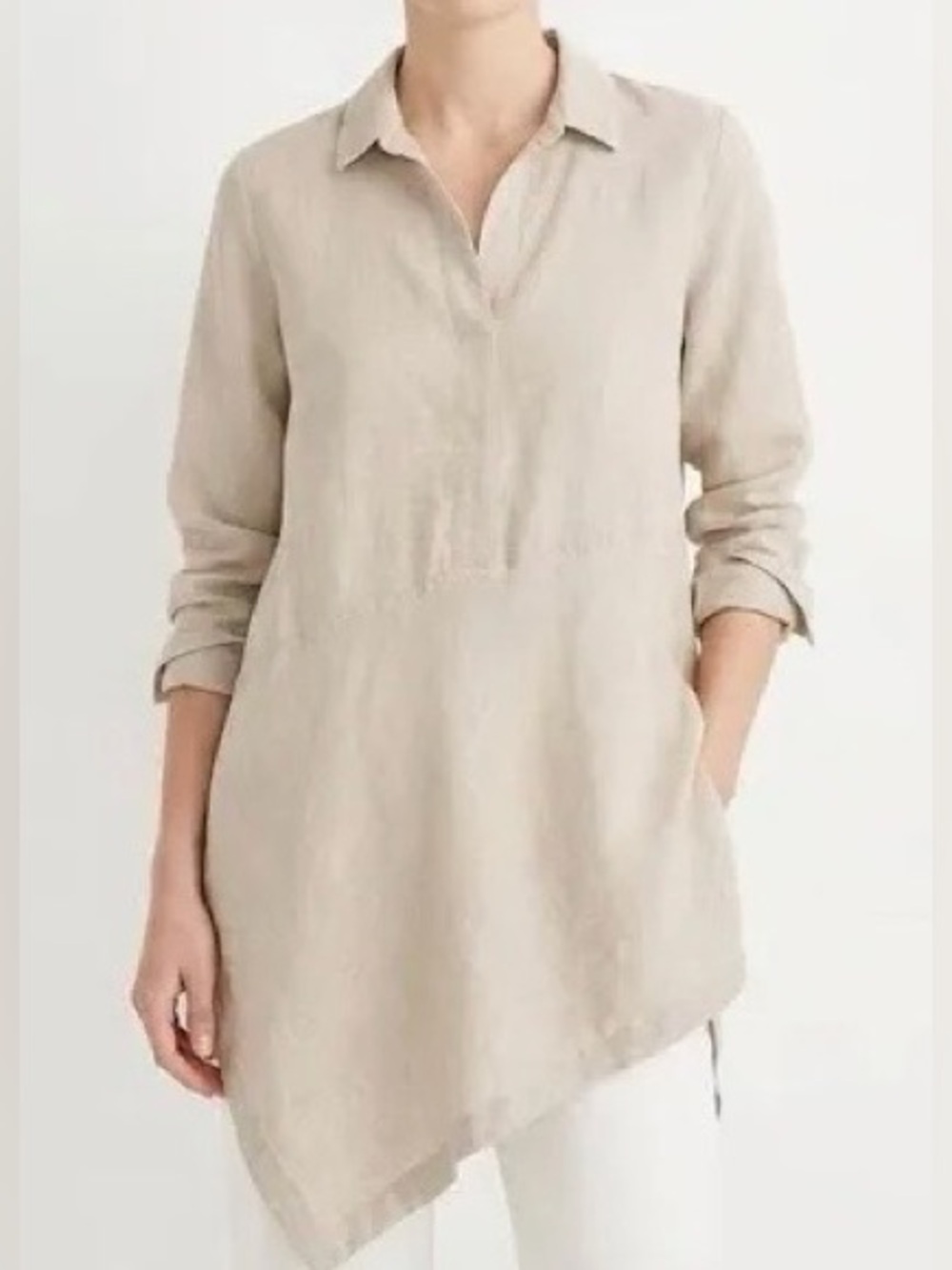 J. Jill Love Linen Asymmetrical Tunic Sz M